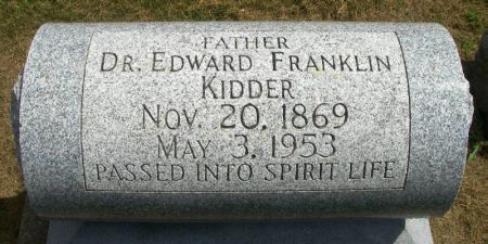 KIDDER, EDWARD FRANKLIN, DR. - Winneshiek County, Iowa | EDWARD FRANKLIN, DR. KIDDER 