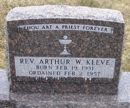 KLEVE, ARTHUR WILLIAM REV. - Winneshiek County, Iowa | ARTHUR WILLIAM REV. KLEVE 