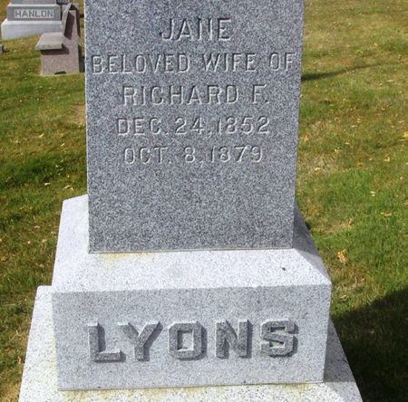 LYONS, JANE A. - Winneshiek County, Iowa | JANE A. LYONS 