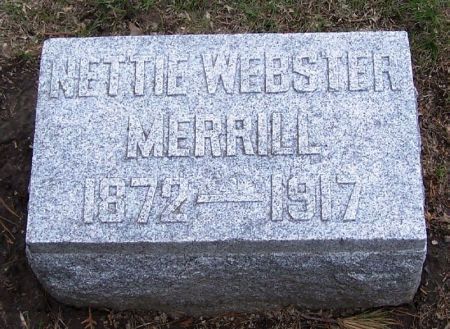 WEBSTER MERRILL, NETTIE - Winneshiek County, Iowa | NETTIE WEBSTER MERRILL 