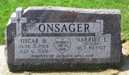 ONSAGER, OSCAR H. - Winneshiek County, Iowa | OSCAR H. ONSAGER 