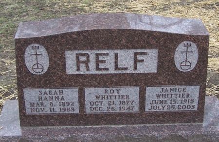 RELF, ROY WHITTIER - Winneshiek County, Iowa | ROY WHITTIER RELF 