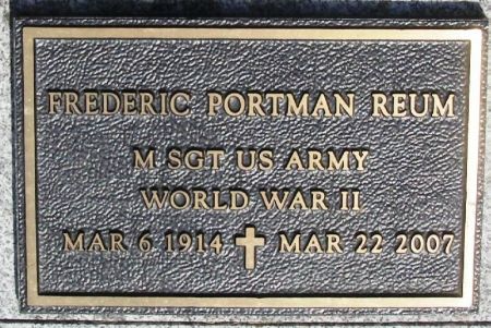 REUM, FREDERIC PORTMAN - Winneshiek County, Iowa | FREDERIC PORTMAN REUM 