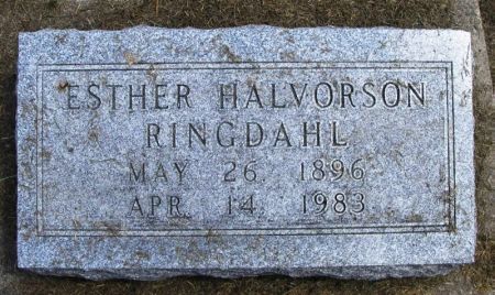 HALVORSON RINGDAHL, ESTHER - Winneshiek County, Iowa | ESTHER HALVORSON RINGDAHL 