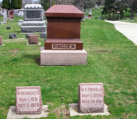RINGOEN, M. R. FAMILY STONE - Winneshiek County, Iowa | M. R. FAMILY STONE RINGOEN 