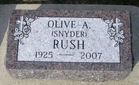 SNYDER RUSH, OLIVE A. - Winneshiek County, Iowa | OLIVE A. SNYDER RUSH 