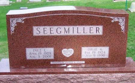 SEEGMILLER, ORLIE A. - Winneshiek County, Iowa | ORLIE A. SEEGMILLER 