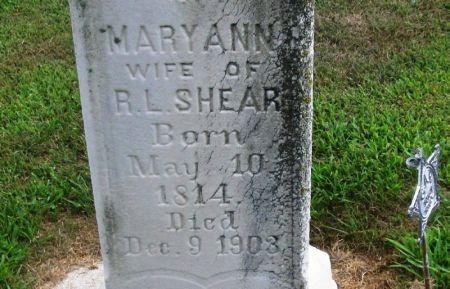 SHEAR, MARY ANN - Winneshiek County, Iowa | MARY ANN SHEAR 