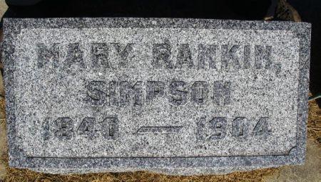RANKIN SIMPSON, MARY - Winneshiek County, Iowa | MARY RANKIN SIMPSON 