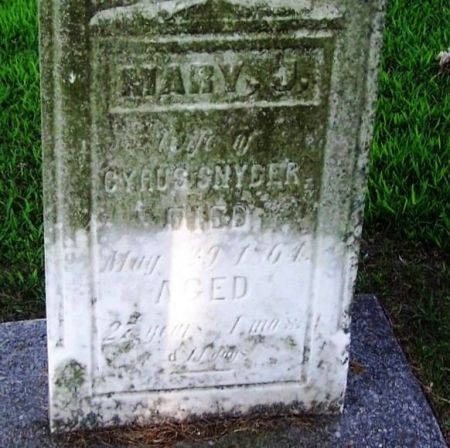 SNYDER, MARY J. - Winneshiek County, Iowa | MARY J. SNYDER 