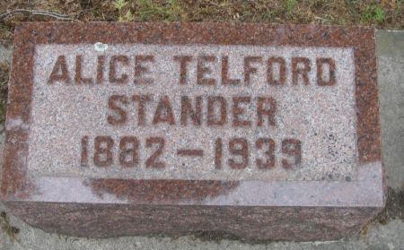 TELFORD STANDER, ALICE - Winneshiek County, Iowa | ALICE TELFORD STANDER 