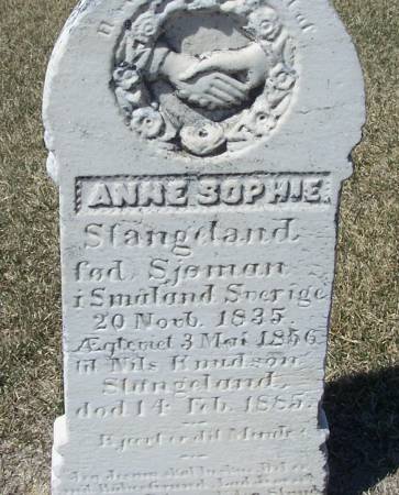 SJOMAN STANGELAND, ANNE SOPHIE - Winneshiek County, Iowa | ANNE SOPHIE SJOMAN STANGELAND 