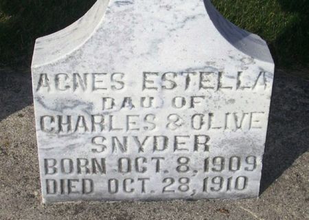 SNYDER, AGNES ESTELLA - Winneshiek County, Iowa | AGNES ESTELLA SNYDER 