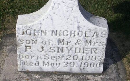 SNYDER, JOHN NICHOLAS - Winneshiek County, Iowa | JOHN NICHOLAS SNYDER 