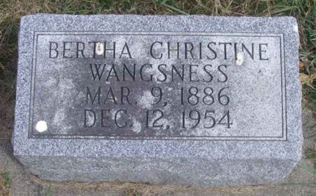 WANGSNESS, BERTHA CHRISTINE - Winneshiek County, Iowa | BERTHA CHRISTINE WANGSNESS 