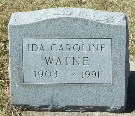 GIPP WATNE, IDA CAROLINE - Winneshiek County, Iowa | IDA CAROLINE GIPP WATNE 