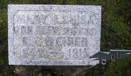 VON HOFF WEISER, MARY LOUISA - Winneshiek County, Iowa | MARY LOUISA VON HOFF WEISER 