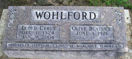 WOHLFORD, LLOYD CYRUS - Winneshiek County, Iowa | LLOYD CYRUS WOHLFORD 