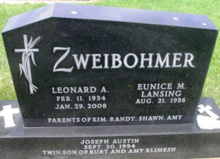 ZWEIBOHMER, LEONARD A. - Winneshiek County, Iowa | LEONARD A. ZWEIBOHMER 