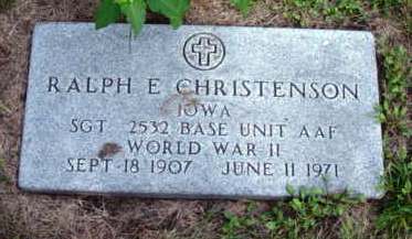 CHRISTENSEN, RALPH E - Woodbury County, Iowa | RALPH E CHRISTENSEN 