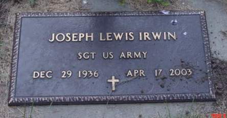 IRWIN, JOSEPH LEWIS - Woodbury County, Iowa | JOSEPH LEWIS IRWIN 