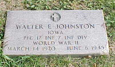 JOHNSTON, WALTER E - Woodbury County, Iowa | WALTER E JOHNSTON 
