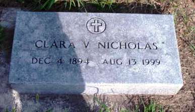 NICHOLAS, CLARA V - Woodbury County, Iowa | CLARA V NICHOLAS 