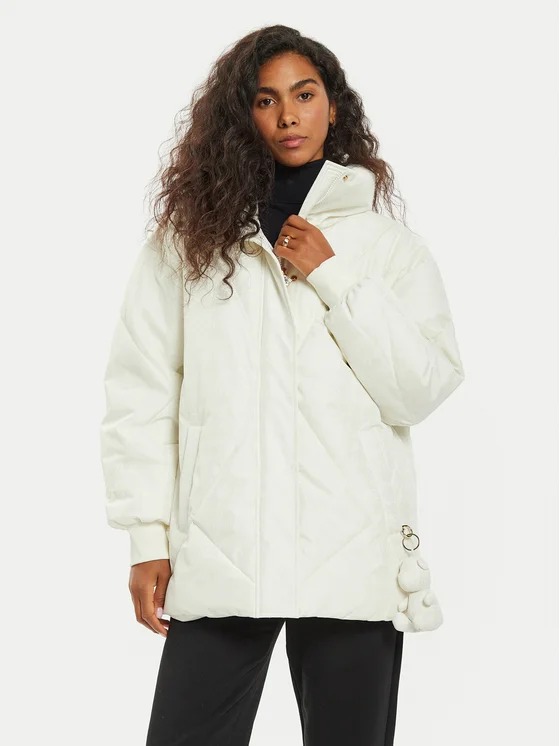 Puffer Jacket Piumino Guess Bianco Guess Giubbotto Bianco Donna