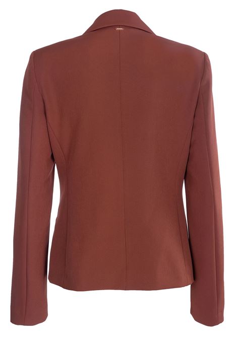 BLAZER SLIM DOPPIO PETTO IN TESSUTO STRETCH FRACOMINA | Giacche | FS22WJ2009W42901L66 BRANDY