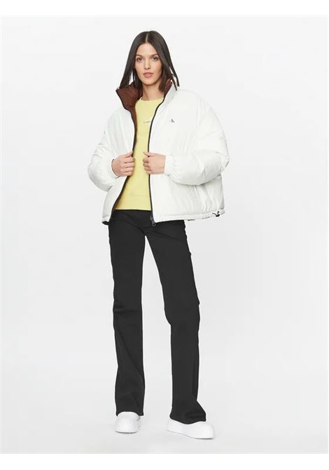  CALVIN KLEIN | outerwear | J20J222333YBI IVORY / DARK CHESTNUT