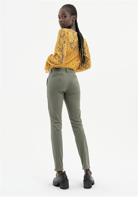 Pantaloni slim chino in gabardine FRACOMINA | Pantalone | FR23WV4001W42001971 GREENARMY