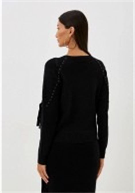 Maglia regular con frange FRACOMINA | Maglie | FS23WT7016K41001053 BLACK