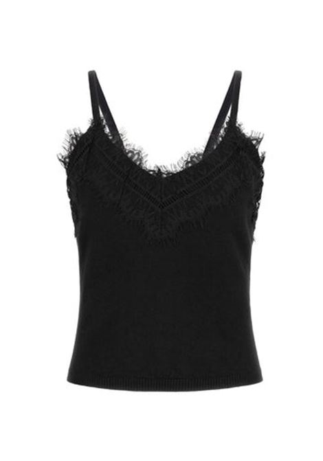 Top bordo in pizzo Eco Mena GUESS | Maglie | W4BR71 Z3J12JBLK