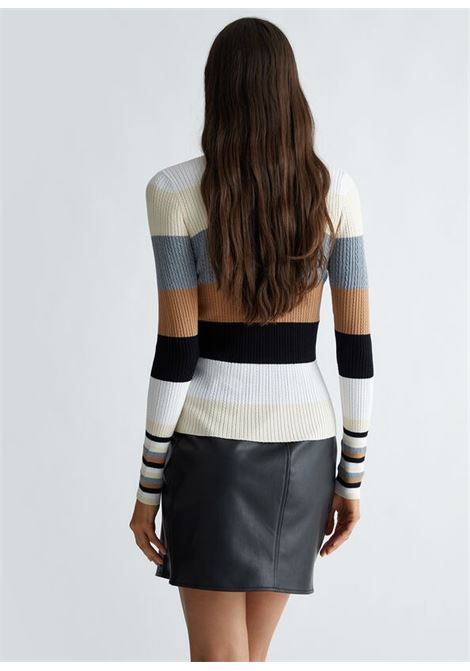 Polo in maglia a righe LIU JO | Maglie | WF4394MS99E03N96