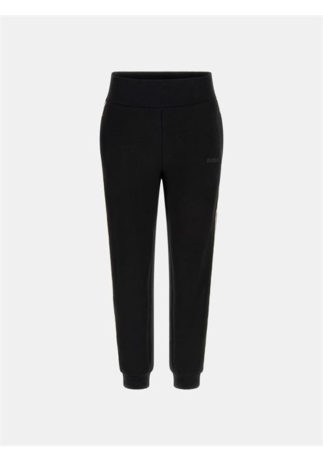 Jogger con banda laterale logata GUESS ATHLEISURE | Pantalone | V2YB15 KB3P2JBLK