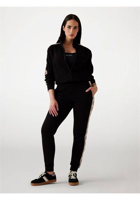 Felpa con banda laterale logata GUESS ATHLEISURE | Felpe | V2YQ16 KB3P2JBLK