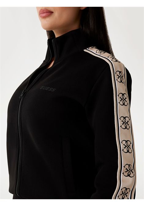 Felpa con banda laterale logata GUESS ATHLEISURE | Felpe | V2YQ16 KB3P2JBLK
