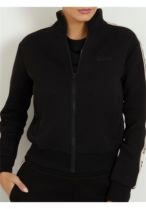 Felpa con banda laterale logata GUESS ATHLEISURE | Felpe | V2YQ16 KB3P2JBLK