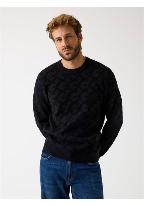Maglione logo jacquard a sbalzo GUESS | Maglie | M5BR19 Z0470JBLK