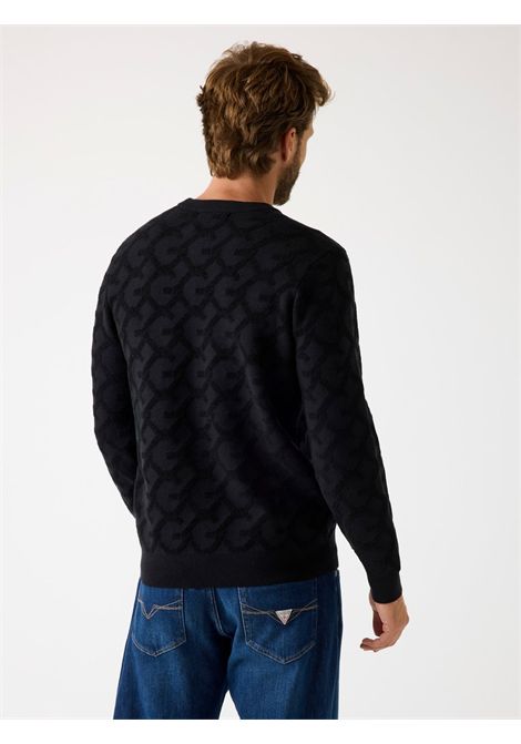 Maglione logo jacquard a sbalzo GUESS | Maglie | M5BR19 Z0470JBLK