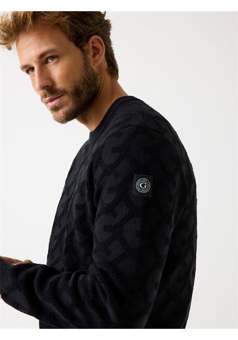 Maglione logo jacquard a sbalzo GUESS | Maglie | M5BR19 Z0470JBLK