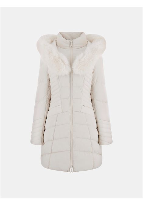 Piumino con cappuccio in pelliccia sintetica GUESS | Giubbini | W4BL61 WGLZ0G9L9