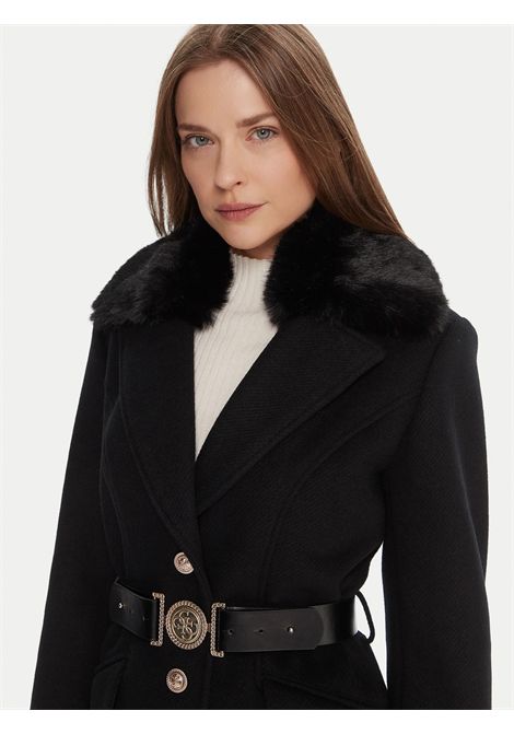 Cappotto in misto lana con cintura GUESS | Cappotti/Trench | W5BL25 W2672JBLK