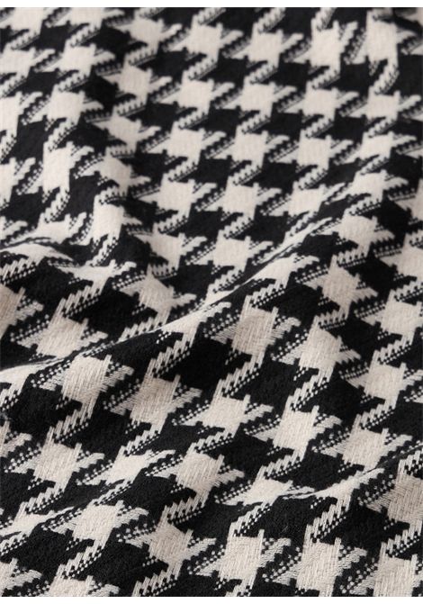 Stola jacquard in vichy LIU JO SOFT ACCESSORIES | Cappelli/Sciarpe | 2F5041 T0300 STOLA09E62 NERO/PIED DE POULE