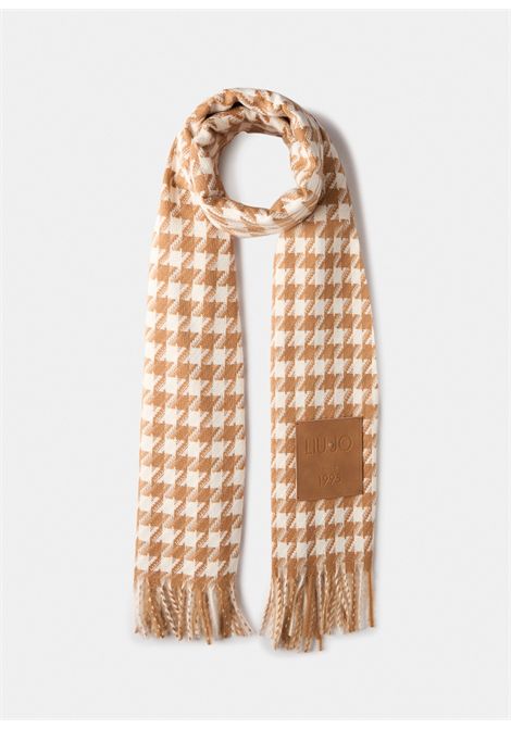 Stola pied de poule LIU JO SOFT ACCESSORIES | Cappelli/Sciarpe | 2F5041 T0300 STOLAM9763 CAMMELLO/PIED DE POU