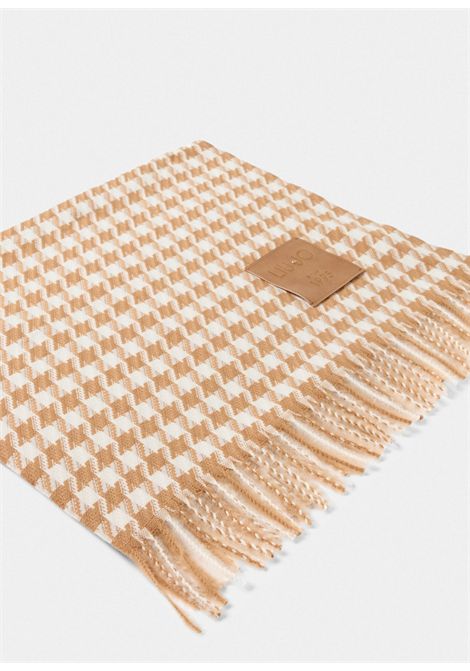 Stola pied de poule LIU JO SOFT ACCESSORIES | Cappelli/Sciarpe | 2F5041 T0300 STOLAM9763 CAMMELLO/PIED DE POU