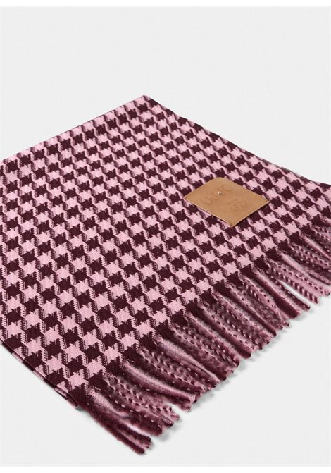 Stola pied de poule LIU JO SOFT ACCESSORIES | Cappelli/Sciarpe | 2F5041 T0300 STOLAM9822 RED AUBERGINE/PIED D