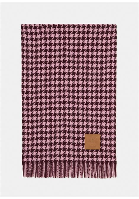 Stola pied de poule LIU JO SOFT ACCESSORIES | Cappelli/Sciarpe | 2F5041 T0300 STOLAM9822 RED AUBERGINE/PIED D