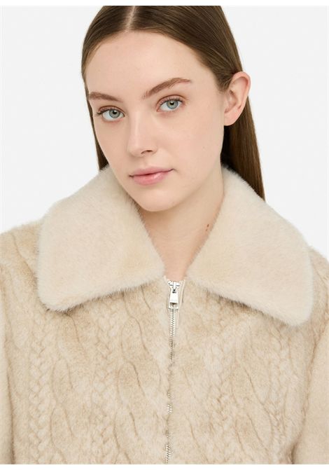 Bomber in teddy con trecce LIU JO | Giubbini | MF5094E1044W9868