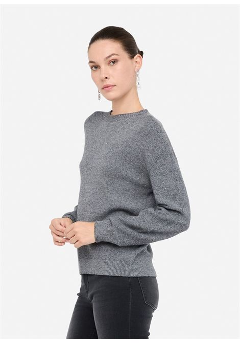 Maglia con micro paillettes LIU JO | Maglie | MF5483MA27R04485